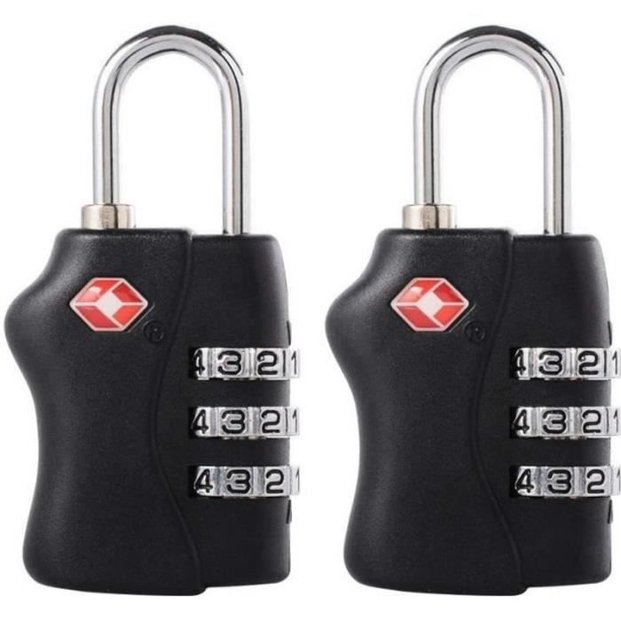 2 Pack] Serrures à bagages TSA, Diyife cadenas de sécurité à 3 chiffres, cadenas à combinaison, code de verrouillage pour les valises de voyage valise sac de bagages etc. -Bleu