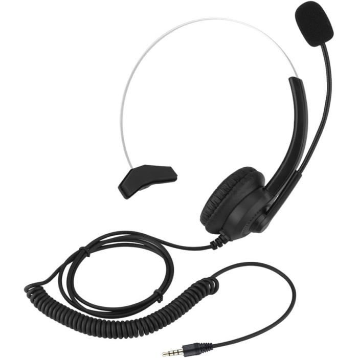 Micro Casque Antibruit Téléphone Filaire Call Centre Casque Avec 4 Connecteurs Pour Téléphone