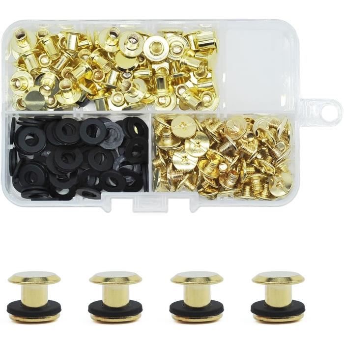 Trimming Shop Chicago Poteau à Vis, 9mm x 20mm Long Bronze Rivets à Vis
