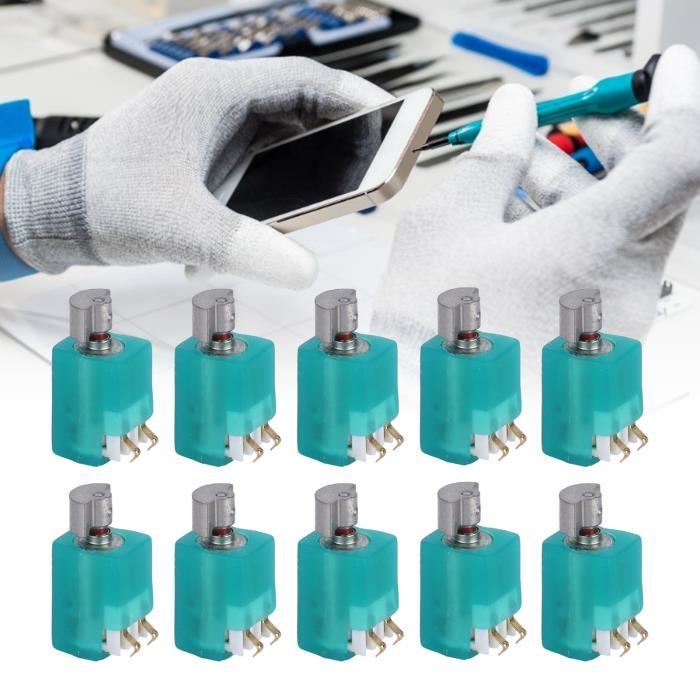 Lot De 10 Micro Moteurs à Vibration DC 3V 12000 Tr/min - Dimensions 4x8 Mm, Pour Téléphone Ou Projets