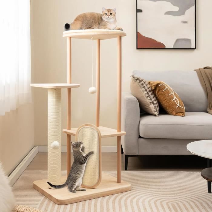 Meilleurs prix pour COSTWAY Arbre à Chat Multi-Niveaux, Poteaux à Gratter, Perchoir Supérieur, Plateformes, Centre d'Activités Moderne pour Chats