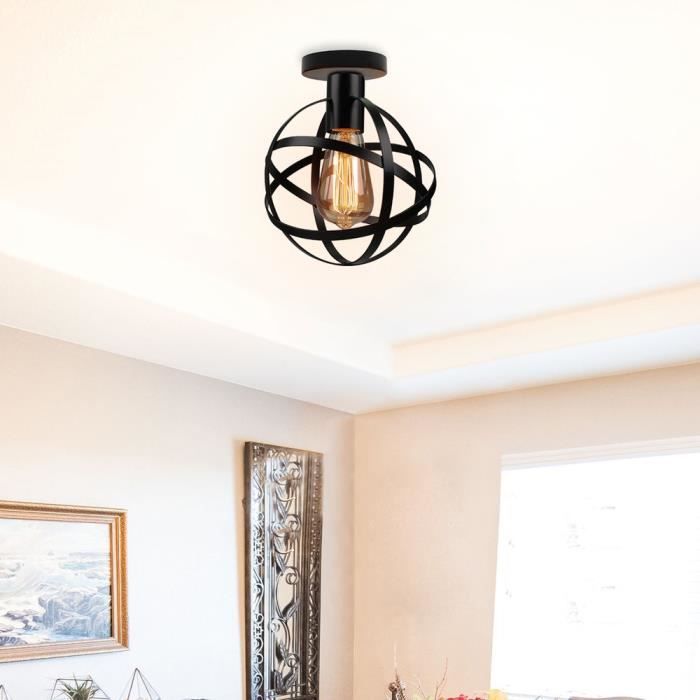 Retro Lampe De Plafond Industrielle E27 20cm Plafonnier Lustre