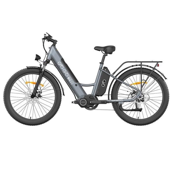 GOGOBEST GF850 Vélo Électrique 500W * 2 Moteurs Doubles 48V 10.4Ah Batterie 130km Portée Shimano 7 Vitesses - Gris