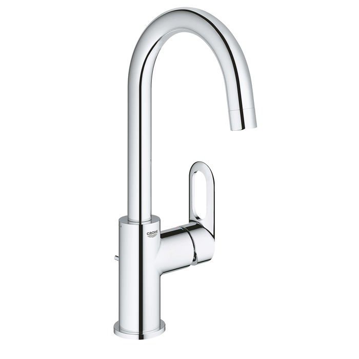 Mitigeur Lavabo GROHE Bauloop 23763000 - Levier de commande métallique - Cartouche en céramique 28 mm - Chrome