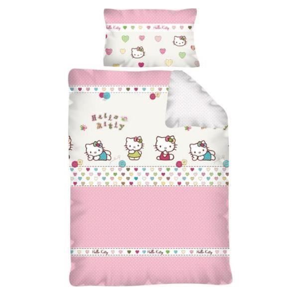 Couette Réversible Hello Kitty Sanrio - Style Y2K, Damier Et Rayures, Occasion