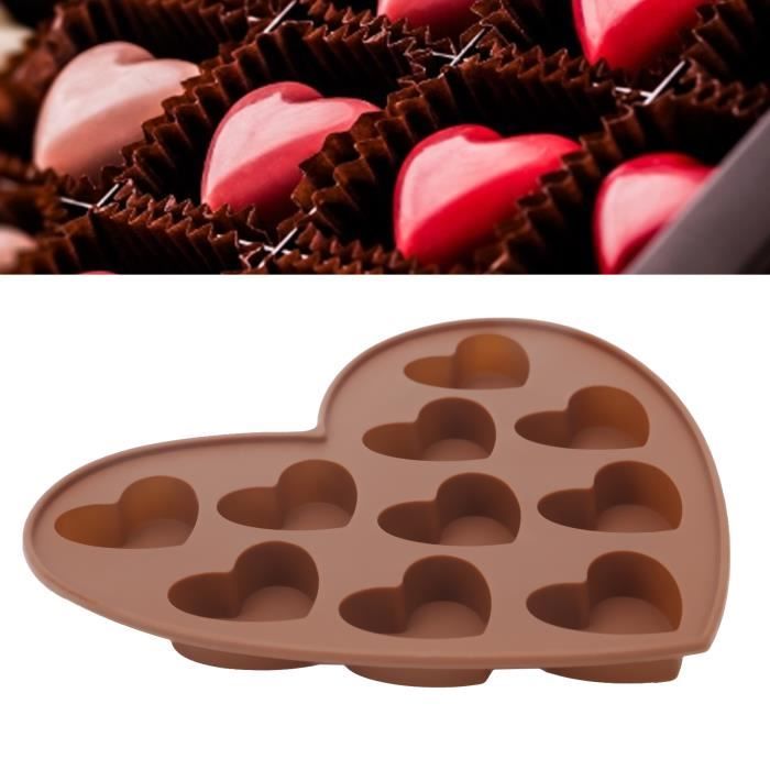 Moule A Gateau Chocolat En Forme De Coeur Bonbons A Gateaux Antiadhesifs En Silicone Diy Lisa Cdiscount Maison