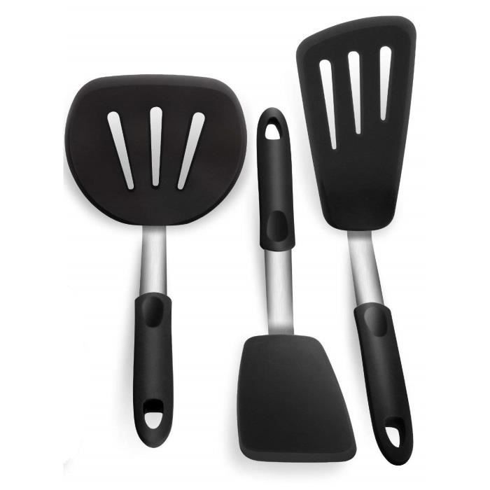 Ineibo Set De 3 Maryse Cuisine Spatule Silicone Alimentaire Acier Inoxydable Achat Vente Spatule Maryse Ineibo Set De 3 Maryse Cdiscount