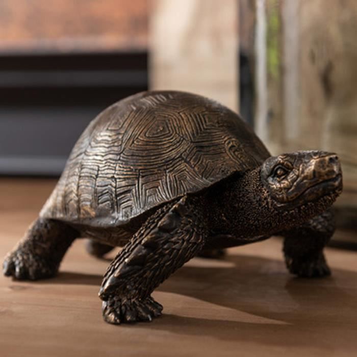 Grande tortue déco résine bron 27cm Bronze