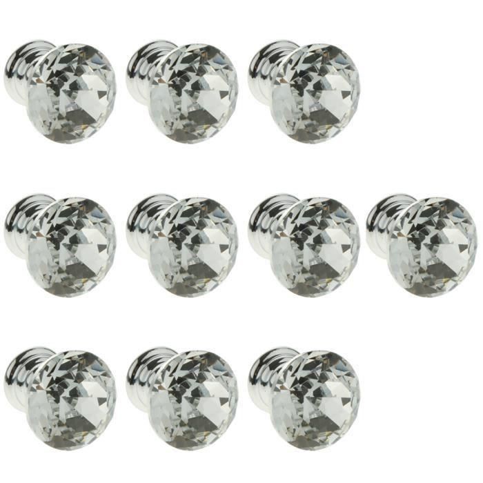 Boutons De Porte 10 Pièces Rose Clair Verre Armoire Commode