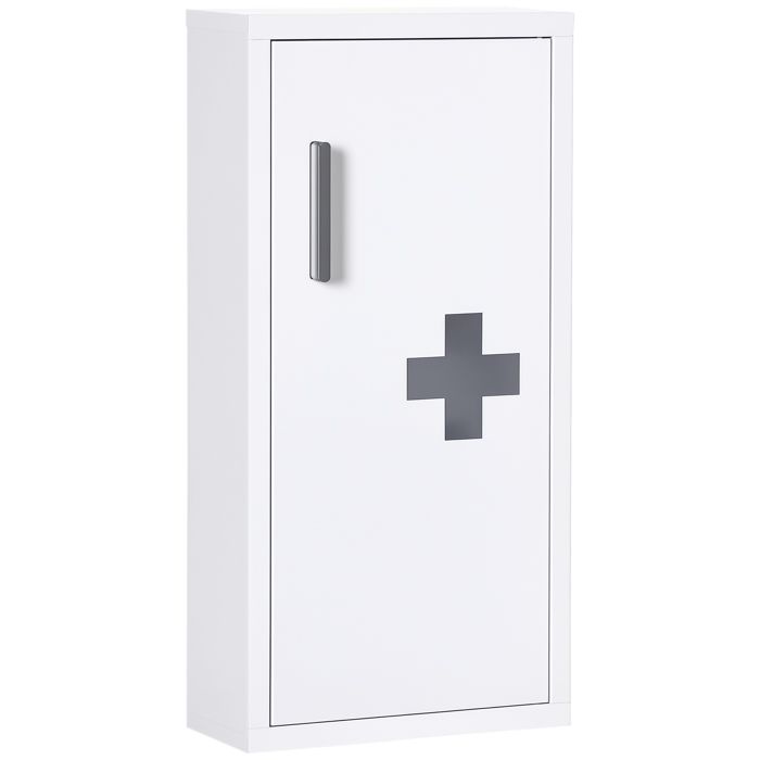 Armoire à pharmacie murale - kleankin - 2 étagères 3 niveaux porte aimantée rangement - métal - 30x12x60cm - blanc Armoire à pharmacie murale - kleankin - 2 étagères 3 niveaux porte aimantée rangement - métal - 30x12x60cm - blanc