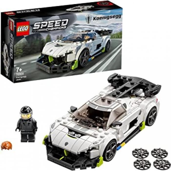 76900 speed champions koenigsegg jesko jouet voiture de course pour enfants avec mini figurine de pilote en combinaison