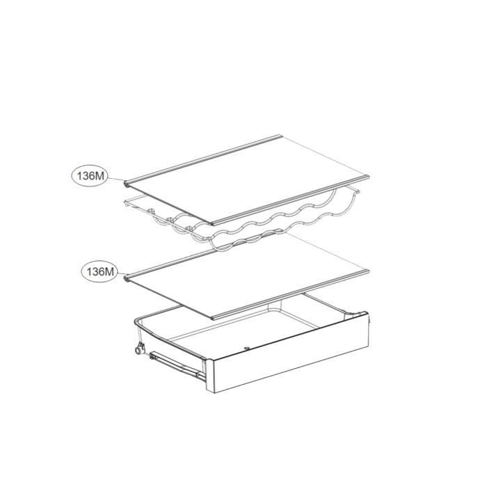 Clayette Gauche Réfrigérateur Whirlpool - 480132101068 - Pièce Détachée Neuve