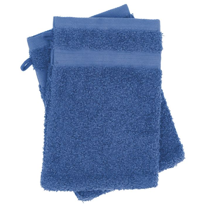 Lot De 2 Gants De Toilette 16x21 Cm - Coton Biologique GOTS, 500g/m², Couleur Curry