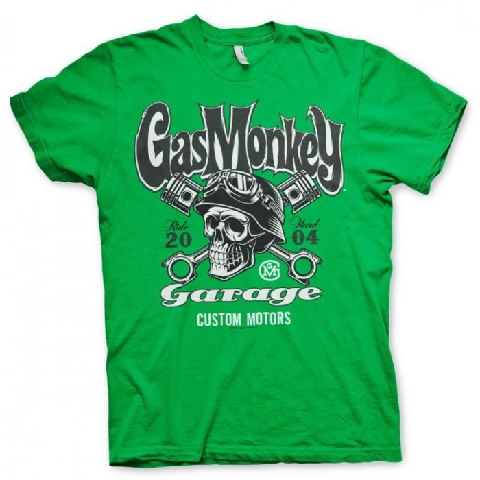Tee shirt gas monkey homme sales