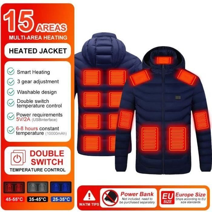 Gilet Chauffant Pour Enfant Imperméable Thermique Veste Avec Port USB