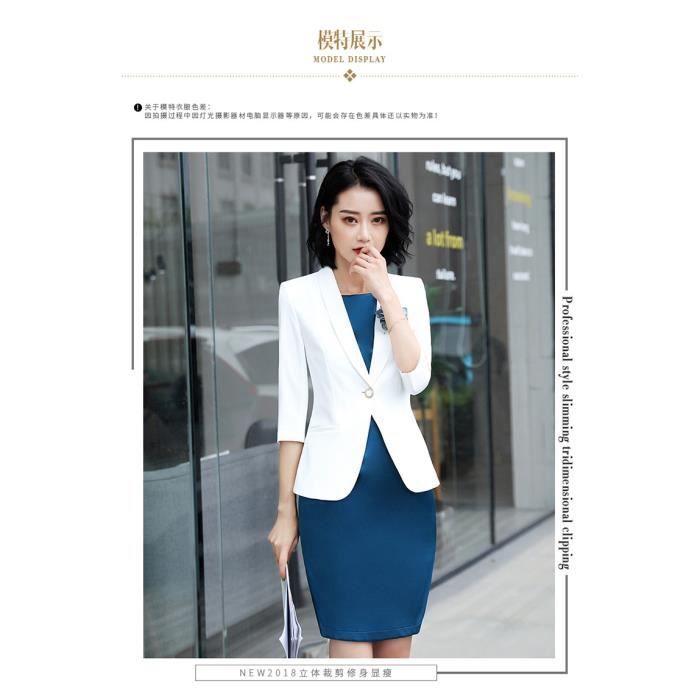 Femme Robe Formelle Blazer Femmes Robes Avec Veste Femmes Robe Costume Ensemble Tenue De Bureau Travail Pour Dames Soiree Costumes Dress Set B Achat Vente Robe Cdiscount