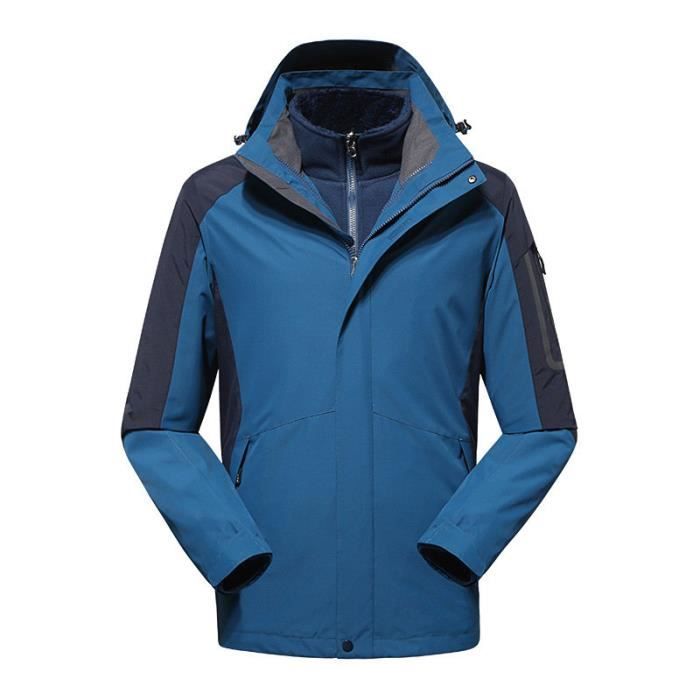 Veste de randonnée homme imperméable avec doublure polaire