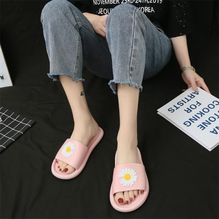 Chaussons D'hiver Femme Motif Cœur Champignon - Semelle épaisse Antidérapante, Intérieur Peluche - Pour Maison, Confort Couple