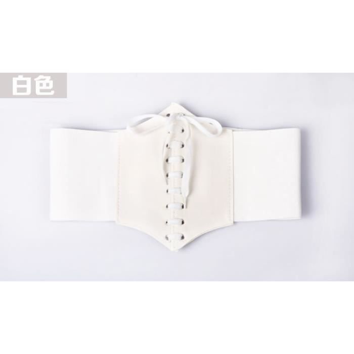 Ceinture Large élastique Simili Cuir Femme - Taille Haute, Style Corset, Tailles L/XL