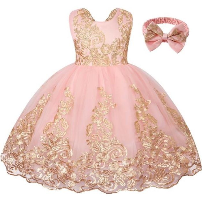 Robe De Soirée Pour Bébé Fille - Taille 9 Mois - Neuve Sans étiquette