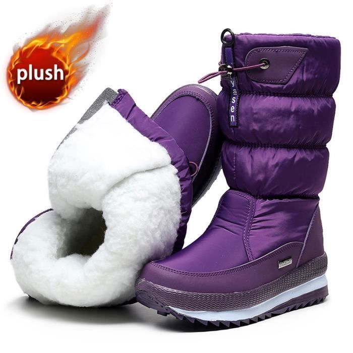 Bottes De Neige Unisexe Imperméables - Snowboots Chauffantes Pour Ski Et Hiver, Adulte