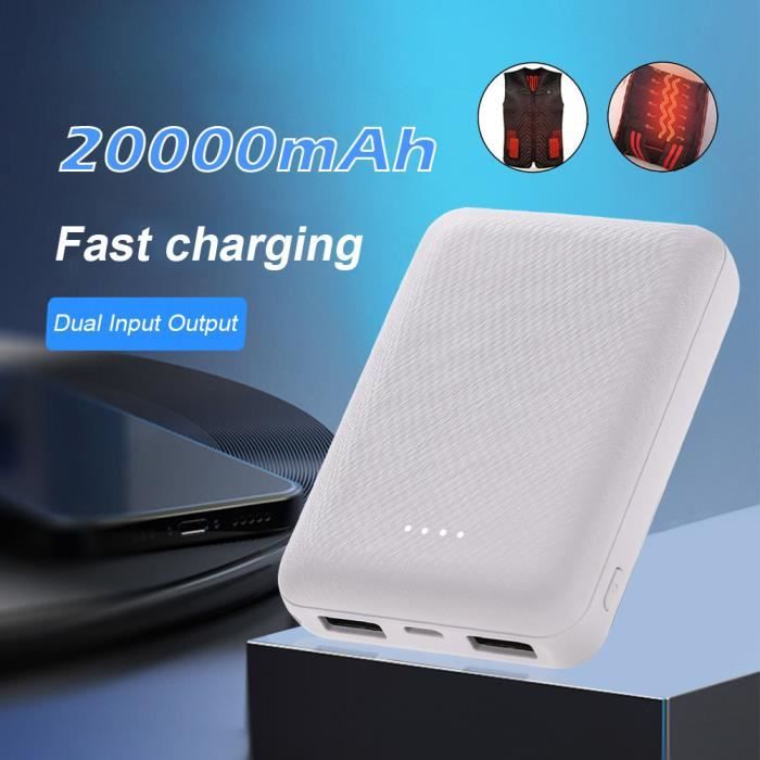 20000 mAh Batterie Externe - 2 Ports USB 5V 2A - Batterie Portable