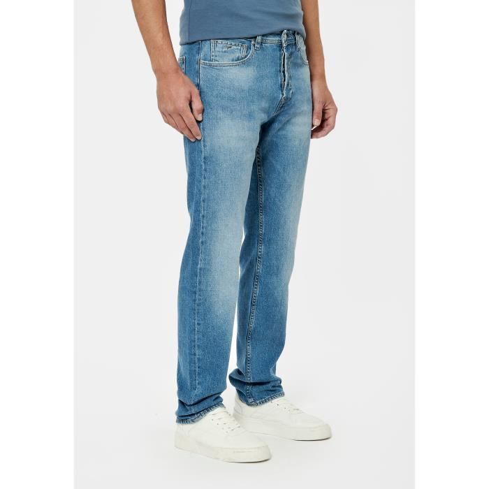 Jean droit homme Kaporal Darko Relini Denim ecologique Coton recycle Bleu Cdiscount Pret a Porter