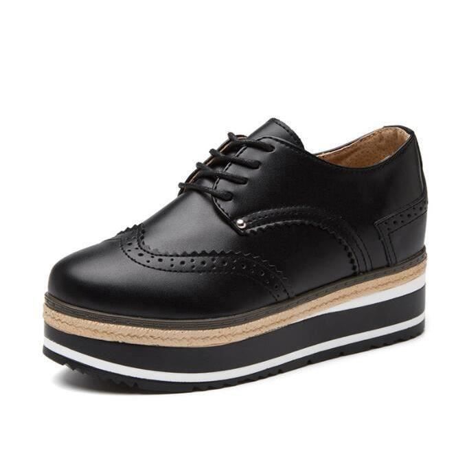 chaussure derby femme noir