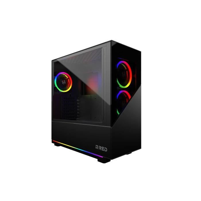 MRED - Boîtier PC Gamer M-ATX - Blanc RGB Mercury - Cdiscount