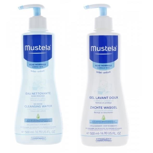 Mustela Pack De Eau Nettoyante 500 Ml Et Gel Lavant Doux 500 Ml Pour Bebe Cdiscount Au Quotidien