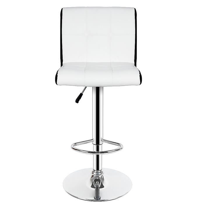 OHMG Sgabello da bar Set di 2, Sedie da bar in metallo in pelle PU,Rotazione a 360°& Altezza regolabile,Seggiolone Cucina