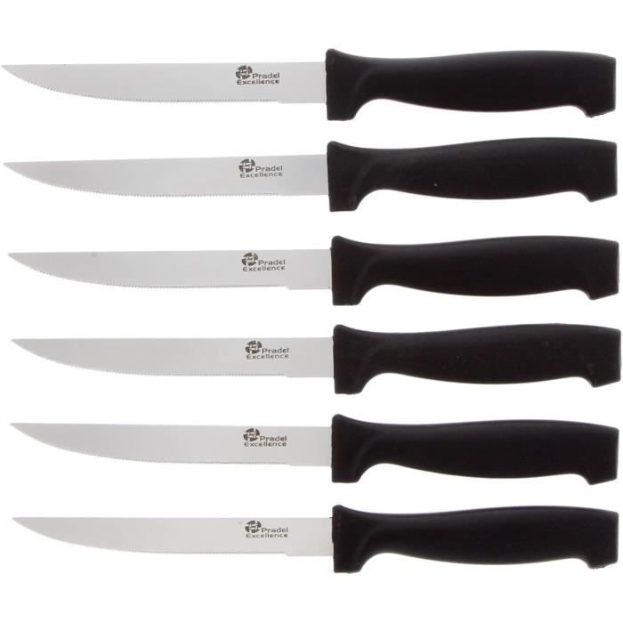 Lot De 6 Couteaux à Saucisson Pradel Excellence - Lames Inox, Occasion, Pour L'apéritif Ou La Décoration