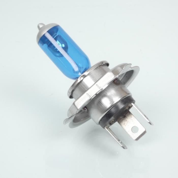 Kit De 2 Ampoules H4 Halogènes Krypton Bleutées 12V 60/55W - Pour Feux De Croisement/route - Norme UNECE R37 - 12