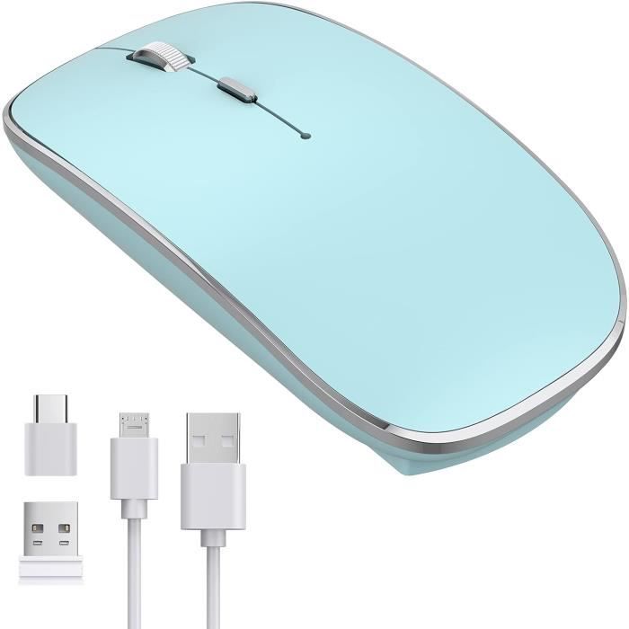 TECKNET Souris Sans Fil Bluetooth, 3 Modes (BT 5.0/3.0 + 2.4 GHz), Souris Optique Portable Sans