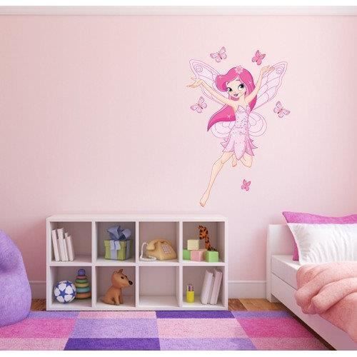 Couleur Complete Rose Fee Papillons Chambre A Coucher Filles