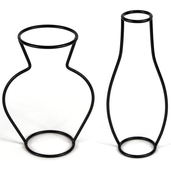 Silhouette Lot de 2 vases en Fil métallique pour Herbe de la Pampa Vases à Contour Noir pour