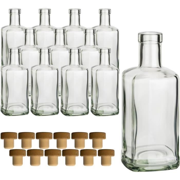 Bouchons liège et tête bois naturel Caboche pour bouteilles en verre