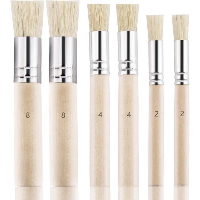 Set De 6 Pinceaux Miniatures Fins - Tailles #00000 à #5 - Pour Aquarelle, Acrylique, Figurines Warhammer, Maquettes