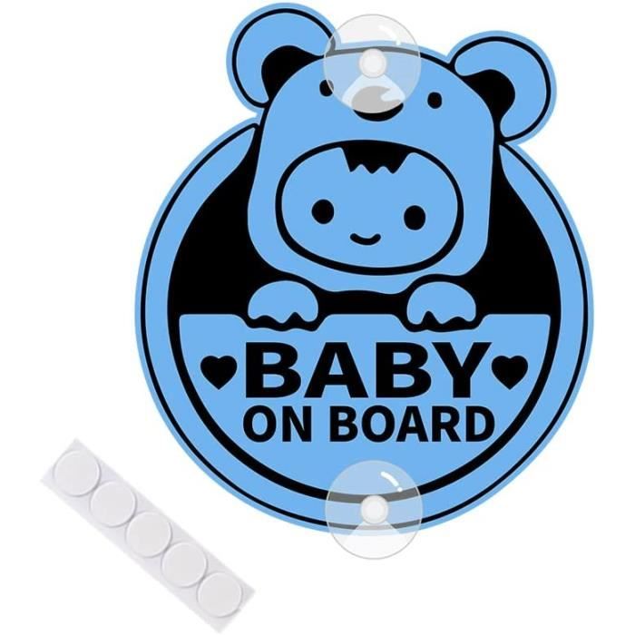 Letor Autocollant bébé à bord pour voiture, mignon koala en PVC avec  ventouse pour enfants à bord, panneau d'avertissement de sé94 - Cdiscount  Puériculture & Eveil bébé