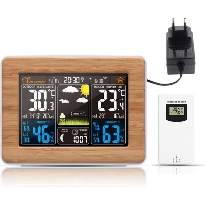 Thermomètre Intérieur Extérieur Sans Fil Hygromètre Numérique Avec