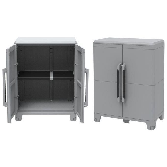 Armoire Multifonction - Terry - Transforming - 2 Portes - Plastique - Gris - 78x436x1016 cm Armoire Multifonction - Terry - Transforming - 2 Portes - Plastique - Gris - 78x436x1016 cm