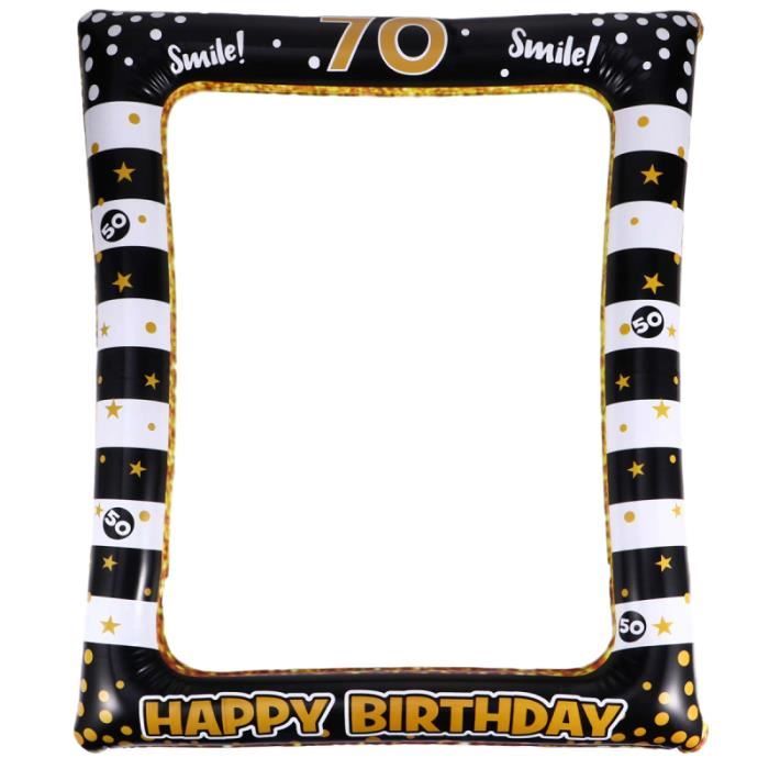 1pc Anniversaire Gonflable Cadre Photo Festival Accessoires De Partie Approvisionnement Pour L Age De 70 Ans Photo Frame Cdiscount Maison