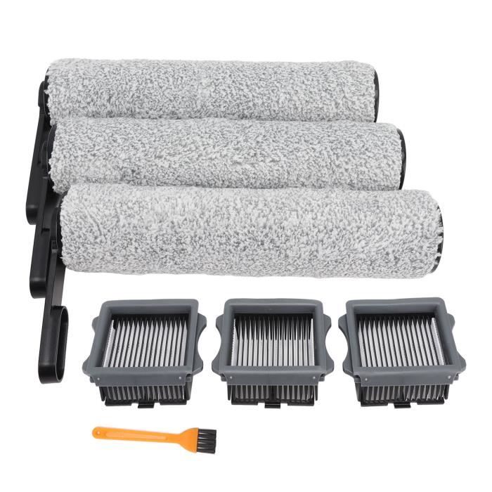 Kit De Rechange Pour Tineco Floor ONE S6/S7 PRO - 2 Rouleaux Brosse + 3 Filtres HEPA - Compatible Aspirateur Laveur Sans Fil