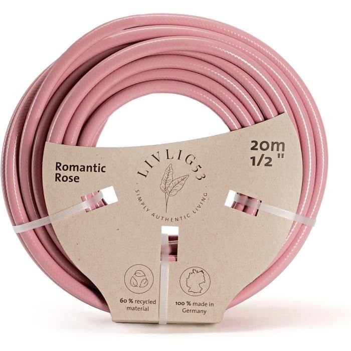 Tuyau Arrosage LIVLIG 10m - 1/2 Pouce - 100% Matériau Recyclé - Made In Germany - Garantie 5 Ans