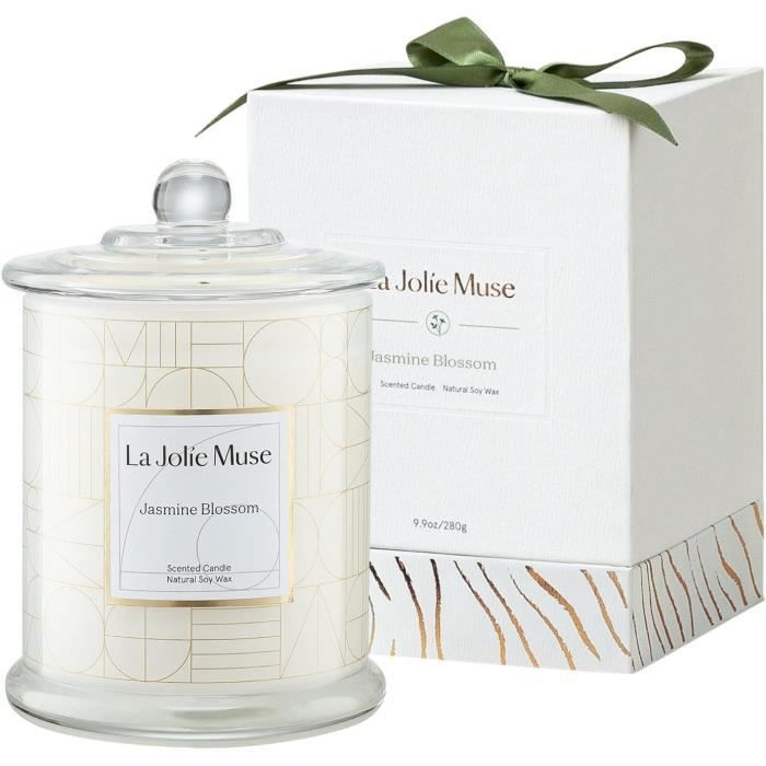 Bougie Parfumée à La Cire De Soja - 250 Ml (55h De Combustion), Parfum Eucalyptus & Lavande, Fabriquée à La Main En Pologne