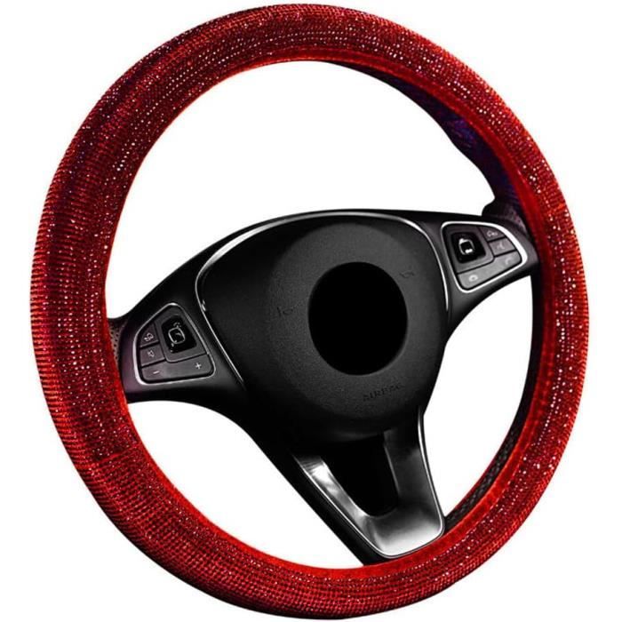 Housse De Volant En Cuir Microfibre à Coudre - Noir, Convient à La Plupart Des Voitures, SUV, Camions - Protège Et Rénove Le Volant