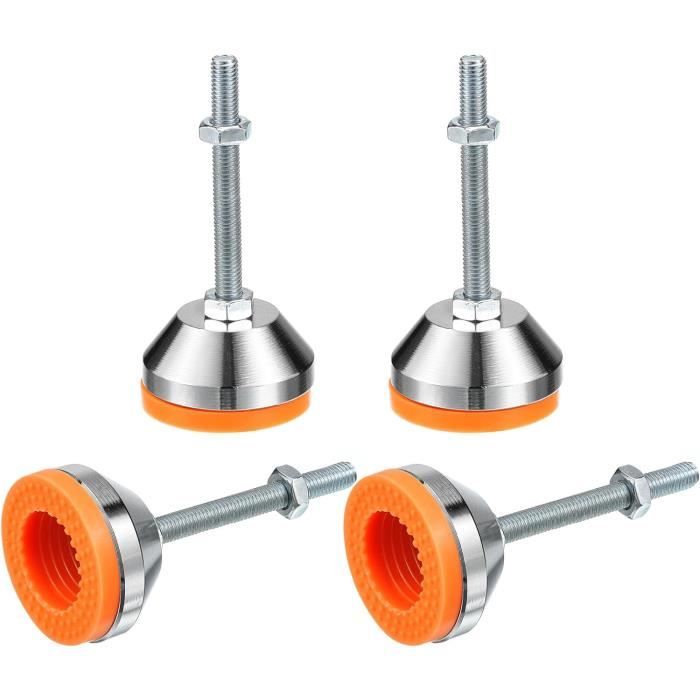 Lot De 4 Pieds De Nivellement Réglables En Inox Pour Table De Billard Et Baby-foot – Hauteur 1,65 à 2,95 Pouces, Vis Incluses, Stabilité Renforcée