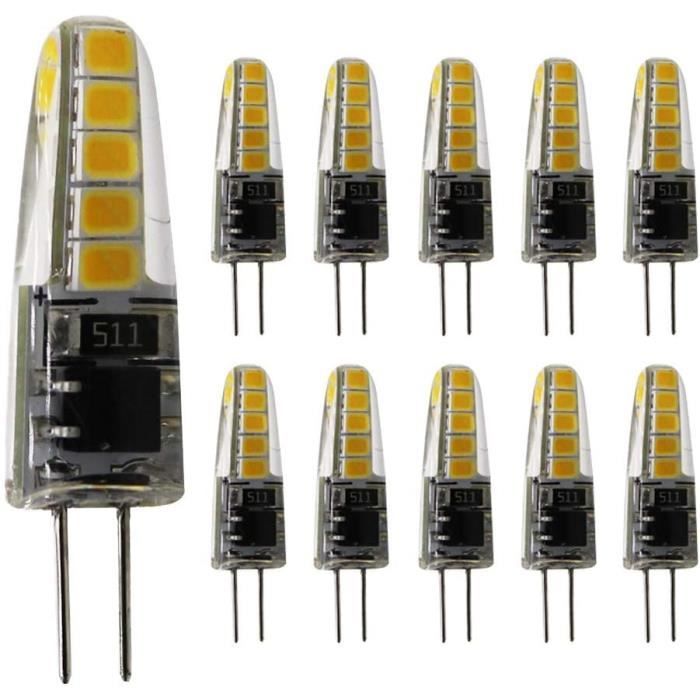 10 ampoules LED G4, 1,5 W, économie d'énergie, ampoule maïs halogène