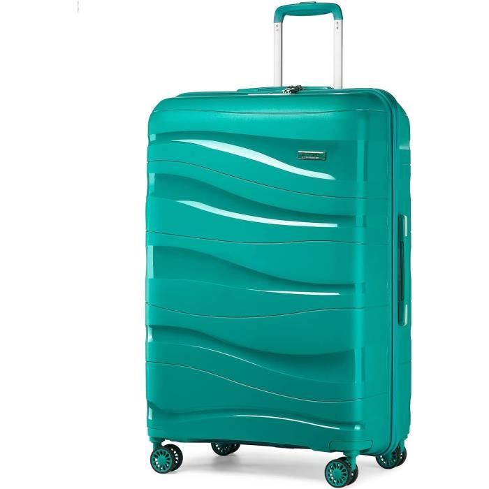 Valise moyenne K-Way avec logo en relief Gris métal