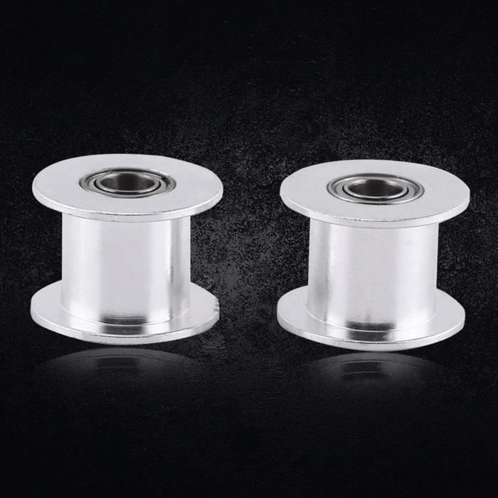 5 Poulies Synchrones Lisses 2GT Pour Courroie 10 Mm - Aluminium, Alésage 5 Mm, Diamètre 18 Mm - Pour Imprimante 3D Et Projets Mécaniques